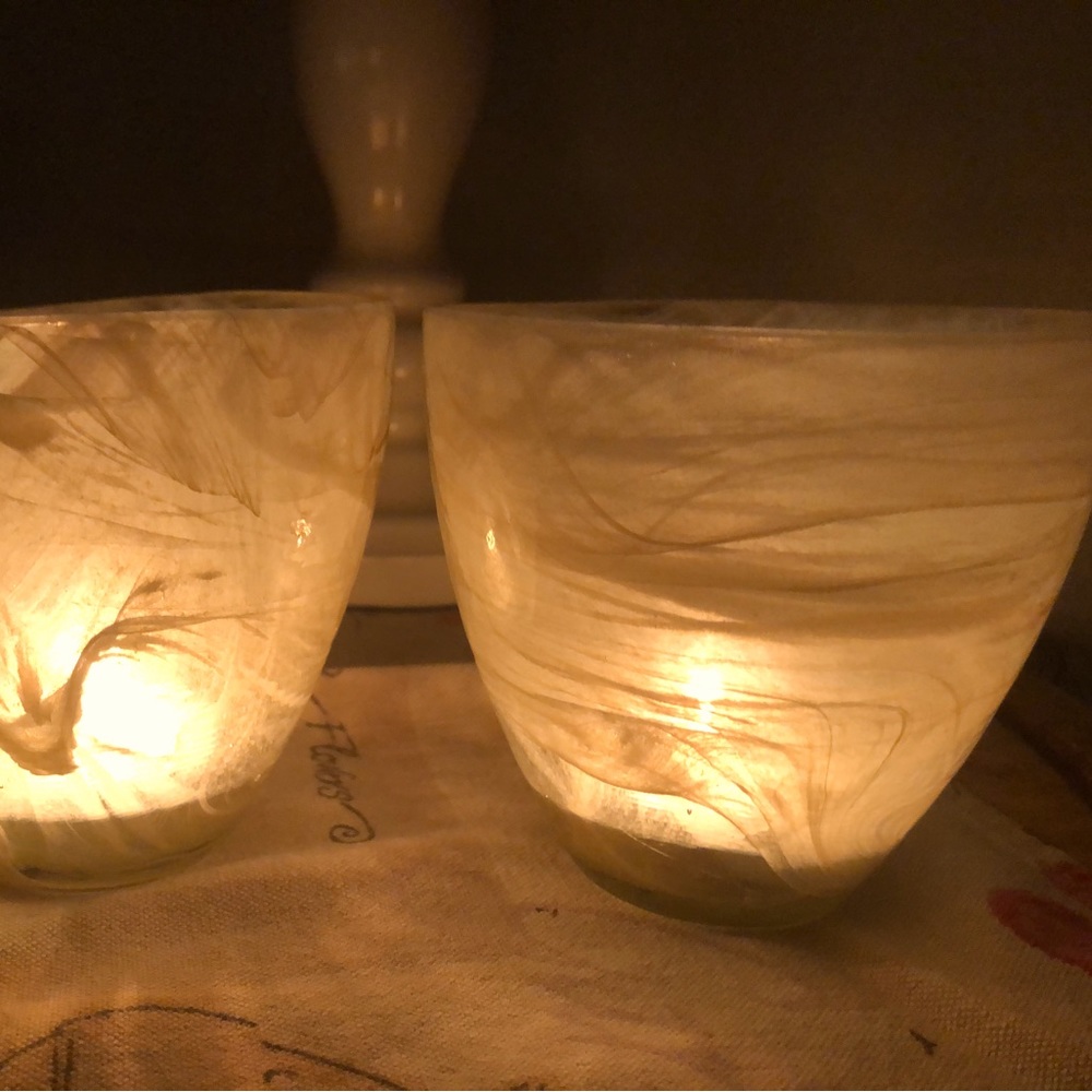 Art glass votive cups